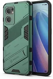 [SEAHAI] Case for Oppo Find X5 Lite, Military Shockproof Case, Ultra Thin Hard PC Soft TPU Protective Mobile Phone Case with Sturdy Foldable Stand - Green