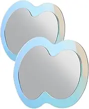 Decorative Mirror for School 2pcs Wavy Magnetic Locker Home Office Accessory Adhesive Small Gym Mirror