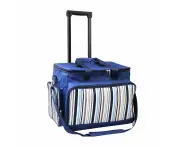 6 Person Picnic Basket Set Picnic Bag Cooler Wheels Insulated Bag