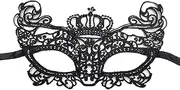[TuoYi] Masquerade Lace Mask Women Black Lace Masks Costume Party Proms Face Mask Halloween Eye Mask