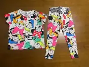BONDS 2016 MICKEY & FRIENDS LEGGINGS & SHIRT SIZE 2 RARE