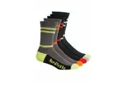 10 x Mens Hard Yakka Crew Work Multi-Coloured Workwear Socks