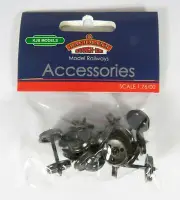 BNIB OO Gauge Bachmann 36-015 Metal 3-Hole Wagon Wheels (x10)