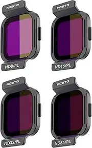 RCstyle 4 Pack Kit ND Filters Set for DJI Flip, Multi-Coated Gimbal Camera Protective Lens Filters for DJI Flip Accessories(ND8PL, ND16PL, ND32PL, ND64PL)