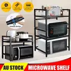 2/3 Tiers Microwave Oven Shelf Rack Adjustable Metal Organiser Storage Kitchen