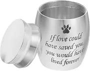 Miniature Pet Urn for Ashes Paw Print Keepsake Container for Cats and Dogs Memorial Cremation Urn for Pet Ashes Storage and Remembrance