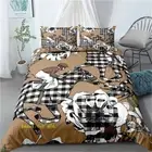 Linen Horse Lattice Single/Double/Queen/King Bed Duvet Quilt Doona Cover Set