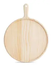 [SOGA] Round Premium Wooden Serving Tray 15 inch in Brown