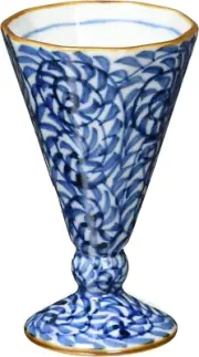 Hasami Ware 009018-778 Hayashikuro Kiln Gorgeous, Koimari Style, Sake Cup, Octop