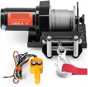 Waterproof Electric Winch Boat Trailer Winch Electric Car Winch ATV/UTV Wired Remote Control for Towing Off-Road Vehicle Je&ep Truck 2000lbs
