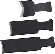 Generic 3pcs Hairdressing Tint Comb Hairdryer Coloring Board Highlighting Color Hair Dye Foil Board Hair Brush Foil Brush Hair Foliage Board Hairdressers Color Dyeing Comb Combs Black