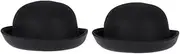 [SOESFOUFU] Elegant Classic Felt Cap Short Brim Women's Hat Autumn Decorative Round Wool h