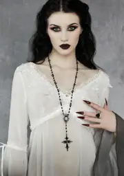 [Widow] Fool's Paradise Rosary Necklace