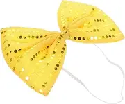 [LALADEFIEE] Men's Pre-tied Carnival Tie Large Sequin Bow Tie Sparkly Clips for Theme Events Valentine's Day