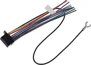 X AUTOHAUX Stereo CD Player Radio Wiring Harness Wire Harness for Sony Car Audio Systems Models Plastic Metal Assorted Color