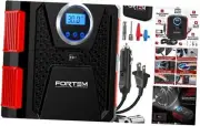 Tire Inflator 150 PSI, Bike Pump, 110V AC 12V DC Air Pump for 110V AC/DC Red