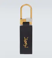 [Saint Laurent] Saint Laurent YSL leather keychain One Size black