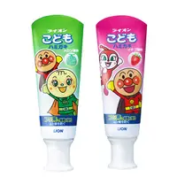 在飛比找Yahoo奇摩購物中心優惠-日本獅王麵包超人牙膏40g(哈密瓜/草莓)