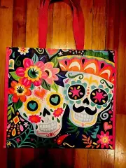 Marshalls Shopping Bag Reusable Travel Tote Sugar SKULLS  NWT