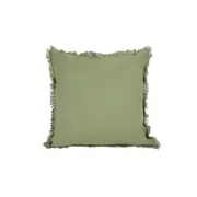 Maine & Crawford Ripley 50x50cm Waffle Cushion w/ Fringing Pillow Decor Olive
