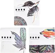 3 PCS Pocket Portable Ashtray Pouch, Reusable PVC Fireproof car ashtray small ashtray outdoor ashtray for Daily or Travel Use (Natural Plants)