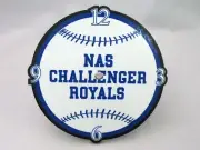 7" Clock Face NAS Challenger Royals Baseball