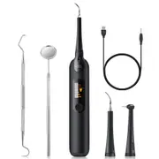 Electric Ultrasonic Dental Tartar Plaque Calculus Tooth Remover Set Kits Cleaner With Led Screen Dental Floss & Flossers