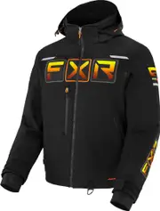 FXR Maverick 2-in-1 Snowmobile Jacket, black-orange, Size L for Men Black Orange