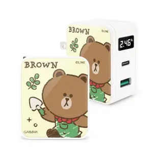 【GARMMA】LINE FRIENDS Type-C & USB PD快充雙孔充電器