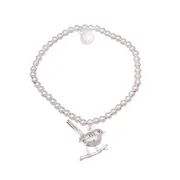 Gibson Gifts Australian Fauna Silver Bracelet Fairy Wren Charm Kids Jewellery