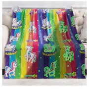 NEW- Jekeno Unicorn Gifts Toys for Kids Girls - Glow in The Dark Blanket