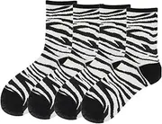 DEARMAMY 2 Pairs Zebra Print Socks Causal Socks Socks Women Zebra Socks Funny Zebra Socks Zebra Socks Man Socks Animal Socks for Crew Dress Zebra Socks Zebra Socks Cotton