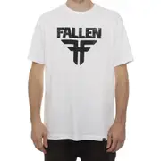 Fallen Footwear Men Insignia 100% Cotton Tees Regular Fit White