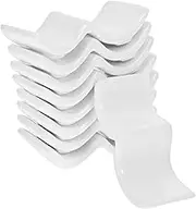 GREENADSCAPE 10Pcs Porcelain Chopstick Rests Fork Holders Elegant Utensil Stands for Home Restaurant Party Use Prevents Rolling Keeps Table Clean