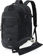 [bagsmart] Carry On Travel Backpack, 17.3 Inch Large Travel backpack Carry On Flight Approved, Personal Item Backpack Travel Bag With Shoe Bag, 30L Water Resistant Casual Daypack