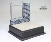 Mini diorama base W 3.5 x L 3.5 x H 4.5 inches 1:35 Pro Built Model