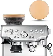 for Breville Barista Express Espresso Machine, Coffee Bean Replacement Lid on Coffee Maker Top Wooden Hopper Lid with Sealing Ring, Espresso Machine Accessories Bean Cover, Beech Wood