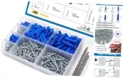 Conical Concrete Wall Anchors and Screws Assortment Kit, 340 Pcs Masonry