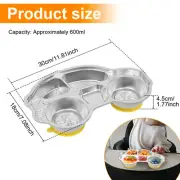 Students Meal Plate Stainless Steel Kids Divided Plate with Silicone RTY
