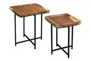 CT Leon Solid Timber Tray Nesting Table