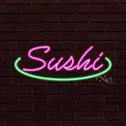 NEW "SUSHI" w/UNDERLINE 30x12X1 INCH LED FLEX WINDOW/WALL INDOOR SIGN 30376