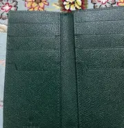ROLEX GREEN LEATHER CARDS/DOCUMENTS HOLDER WALLET Bifold long Organizer NEW