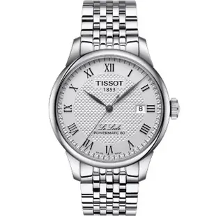 【TISSOT 天梭】LE LOCLE 力洛克 80小時自動機械男錶 母親節 禮物(T0064071103300)