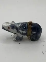 Zuni Bear Pocket Fetish Fernando Laiwakete *SIGNED* Sodalite Gift Bundle Fmb1