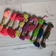 DMC Laine Tapisserie France 100% Wool Tapestry Yarn 9 Skeins Needlepoint