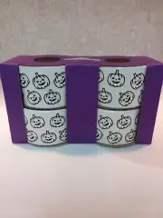 Set of 4 Brand New Bakeshop Pumpkin Design 4" Ceramic Ramekins