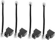 JEWEDECO Rj11 to Rj14 Phone Line Adapter 6p4c Detachable Splitter 4-core Cable for Cable