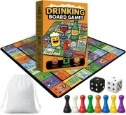 Drinking Game for Adults,Funny 21+ Party Board Game with Rubber Mat, 2-8 Players