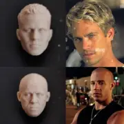 2pcs Premium 1/24 Handsome Man Head Sculpts For 2.5" Mega Joytoy Action Figure