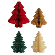Paper Honeycomb Christmas Tree for Christmas Party Tabletop Home Hanging Decoration